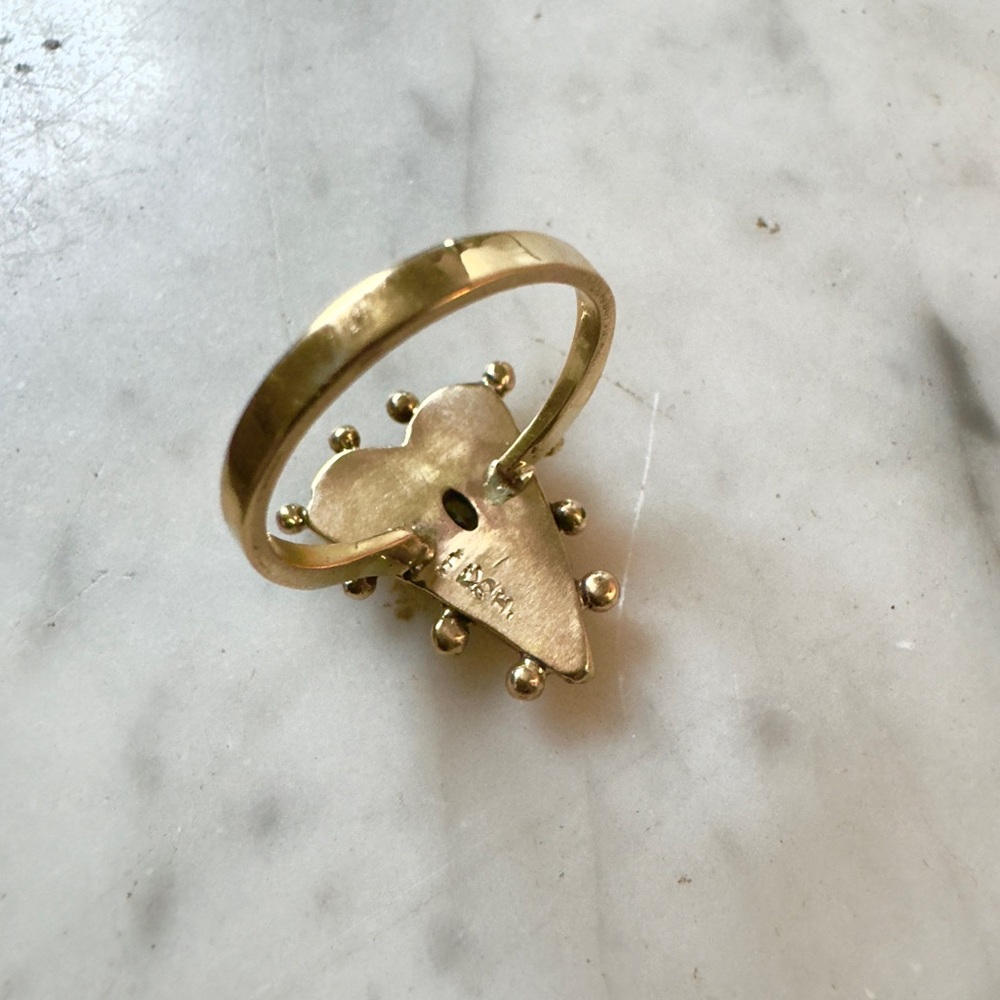E.DeHaven 18k Diamond Heart Ring - Picture 9 of 11